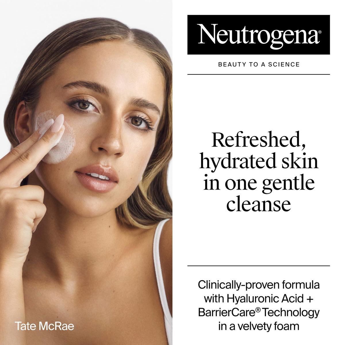 Neutrogena Hydro support Face Wash 16 Fl Oz bottle side view
