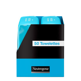 Neutrogena Hydro support Facial Cleansing Wipes in a bathroom setting
