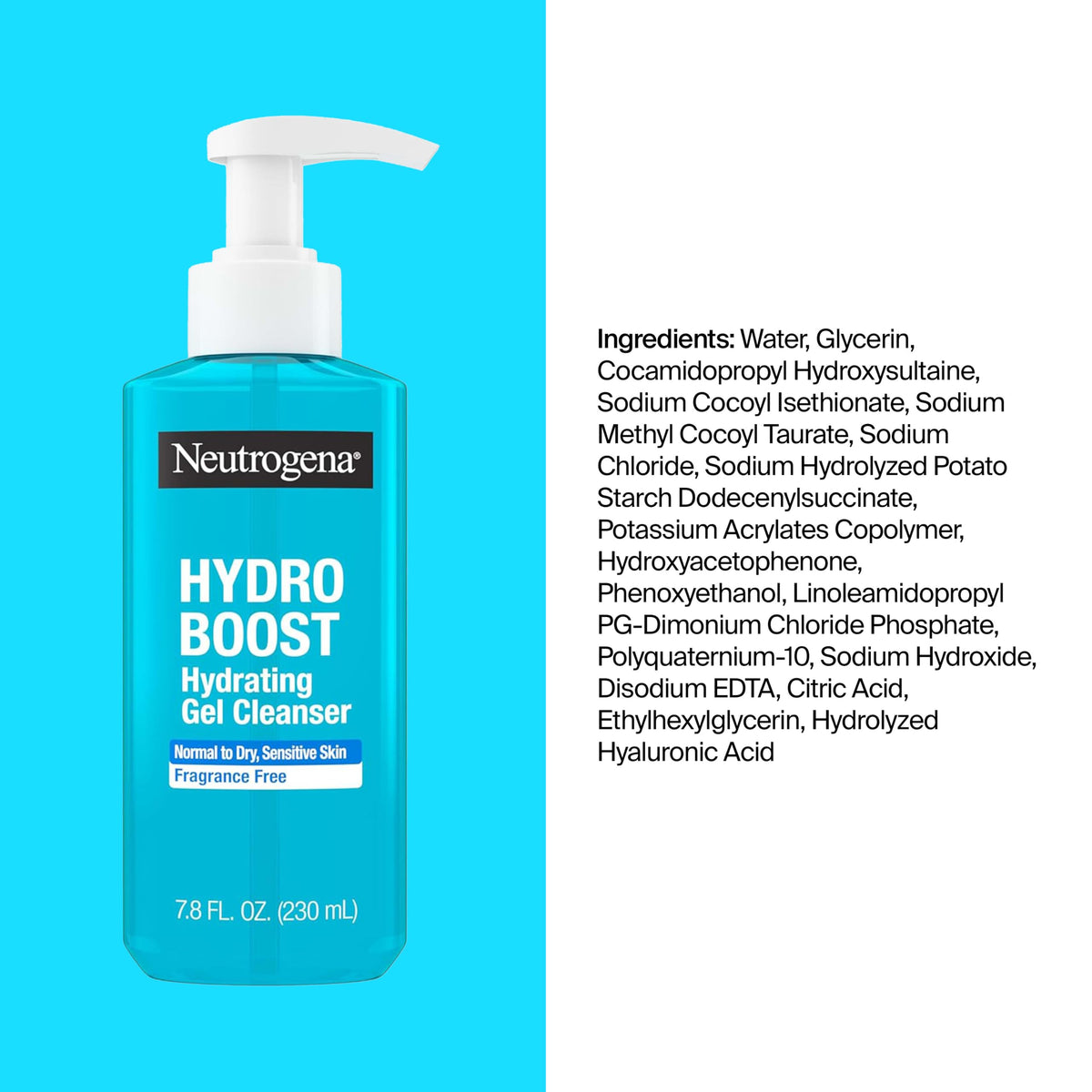 Neutrogena Hydro support Gel Cleanser lathering on wet skin