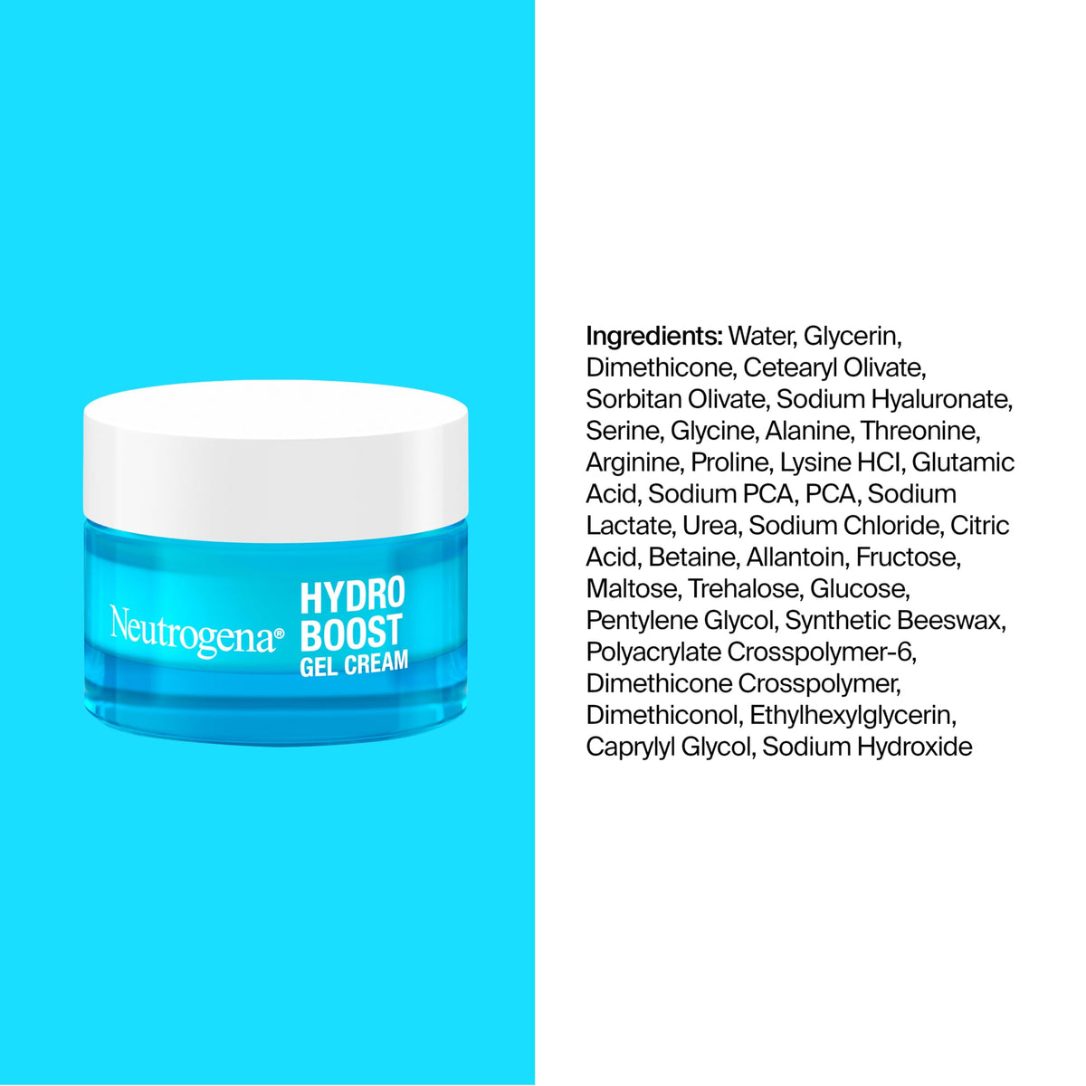 Neutrogena Hydro support Gel Cream 0.5 fl oz in a skincare routine