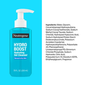 Neutrogena Hydro support Hydrating Gel Cleanser application on skin