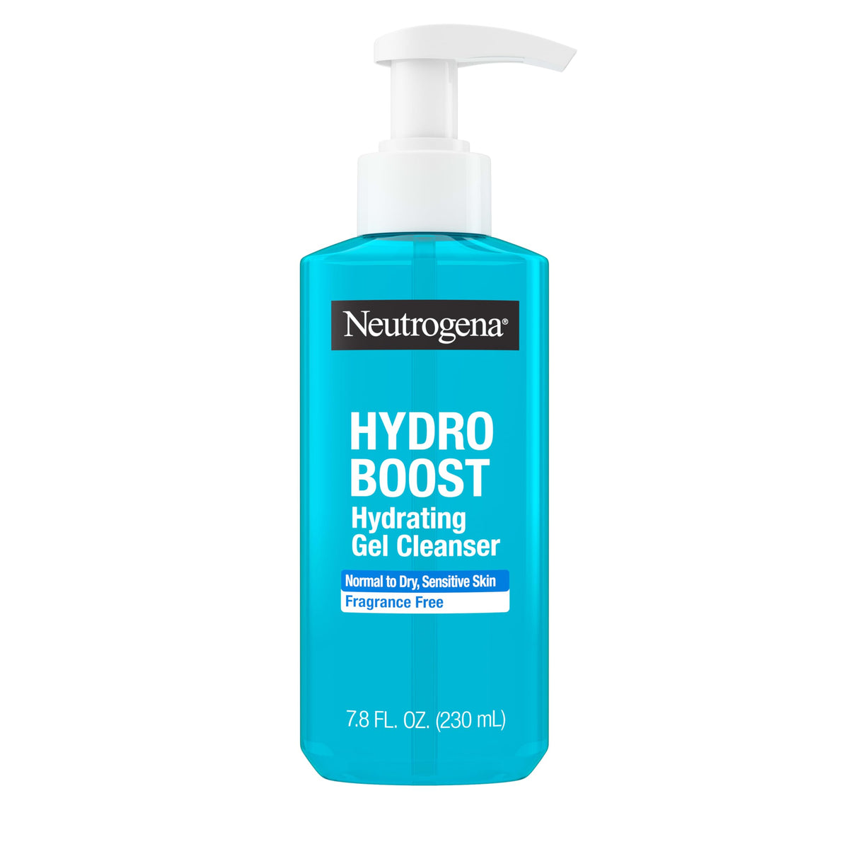 Neutrogena Hydro support Hydrating Gel Cleanser front view, 7.8 fl. oz