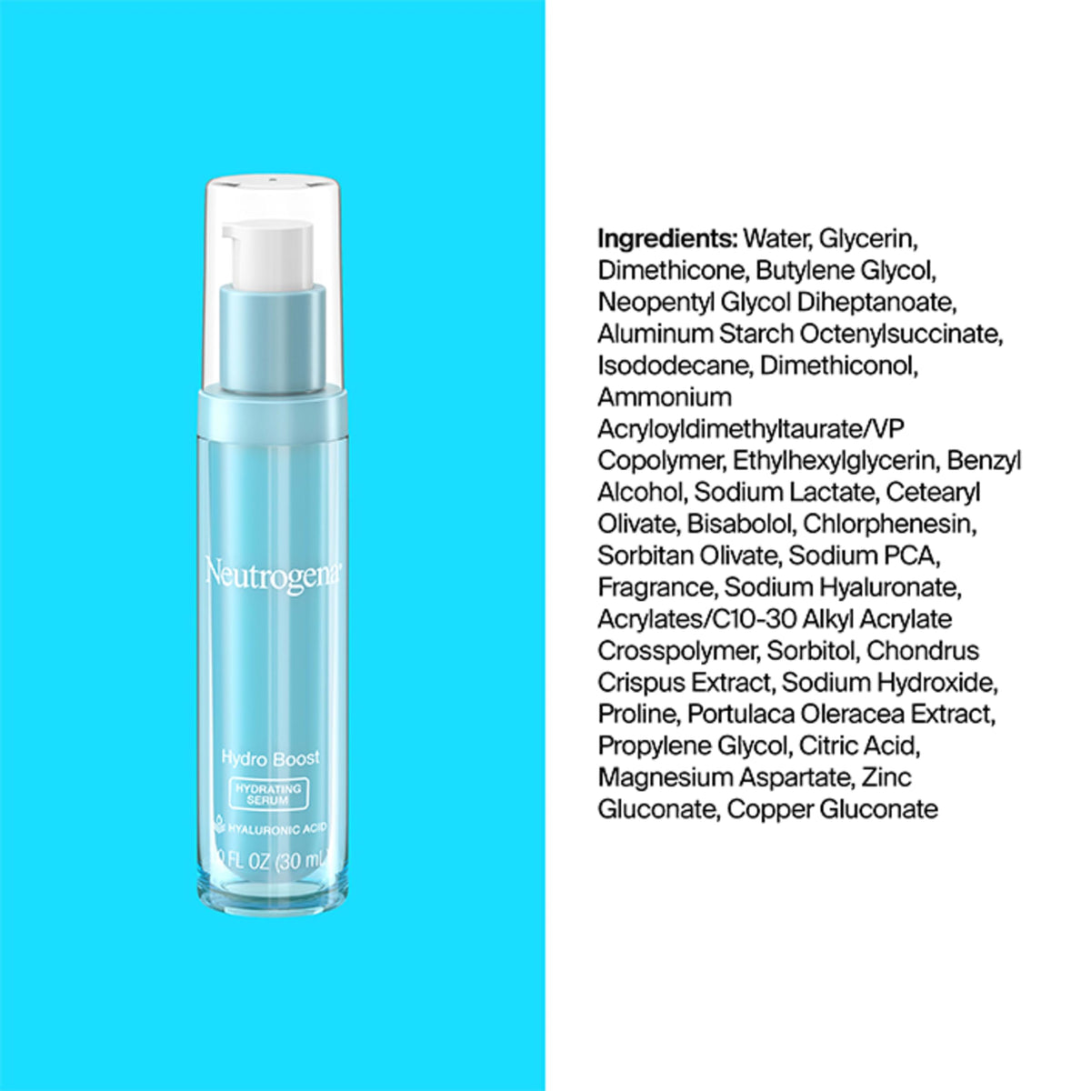 Neutrogena Hydro support Hydrating Serum with fresh flowers