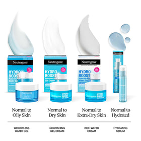Neutrogena Hydro support Hydrating Serum with skincare products