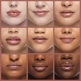 Neutrogena Hydro support Lip Gloss Almond Nude in natural lighting