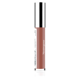 Neutrogena Hydro support Lip Gloss Almond Nude with makeup setup