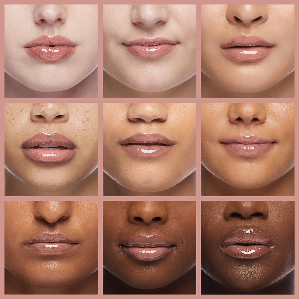 Neutrogena Hydro support Lip Gloss Berry Brown in natural light