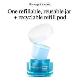 Neutrogena Hydro support refillable glass jar with 1.7 oz pod