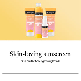 Neutrogena Invisible Defense Face Serum SPF 60 with makeup products