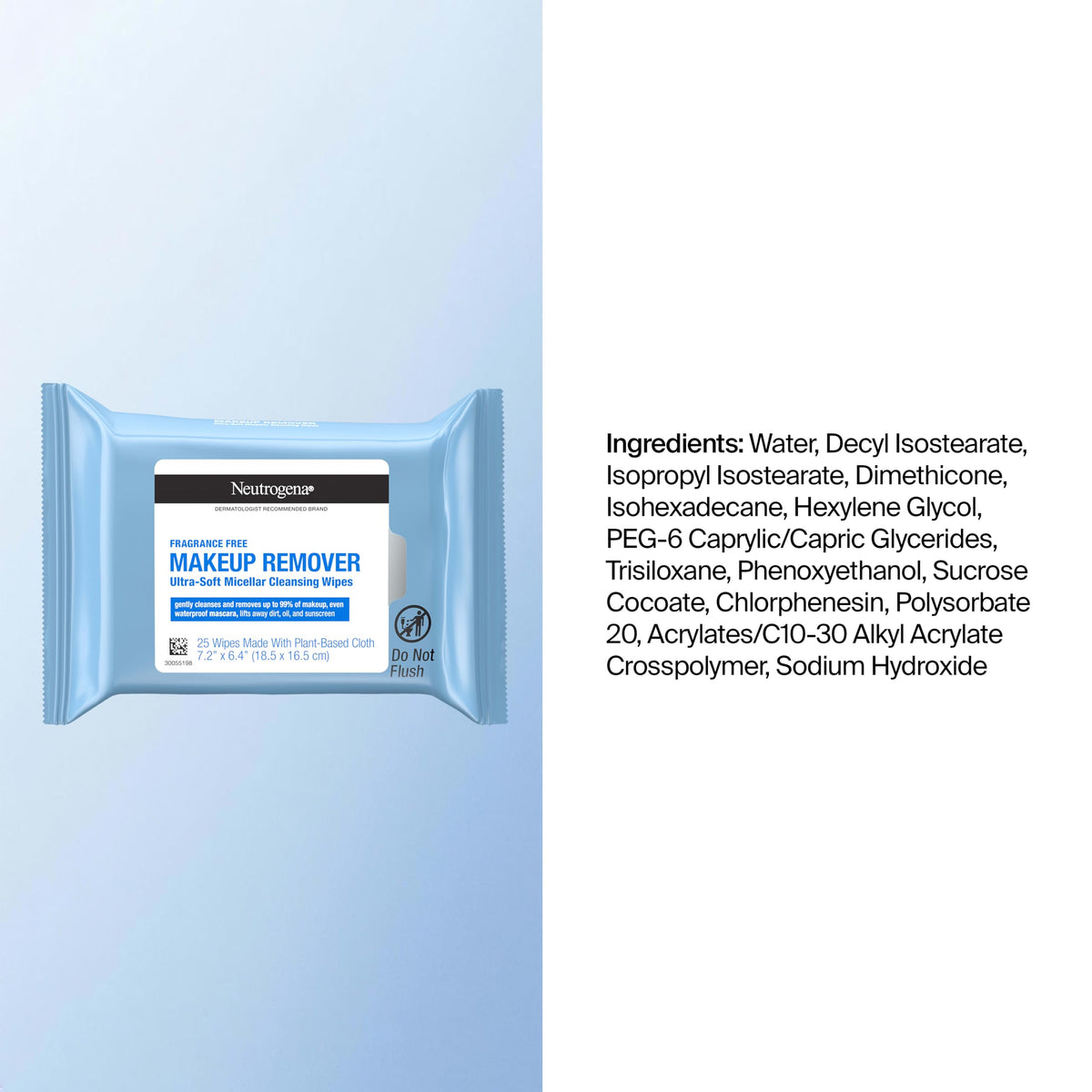 Neutrogena Makeup Remover Wipes on a bathroom counter