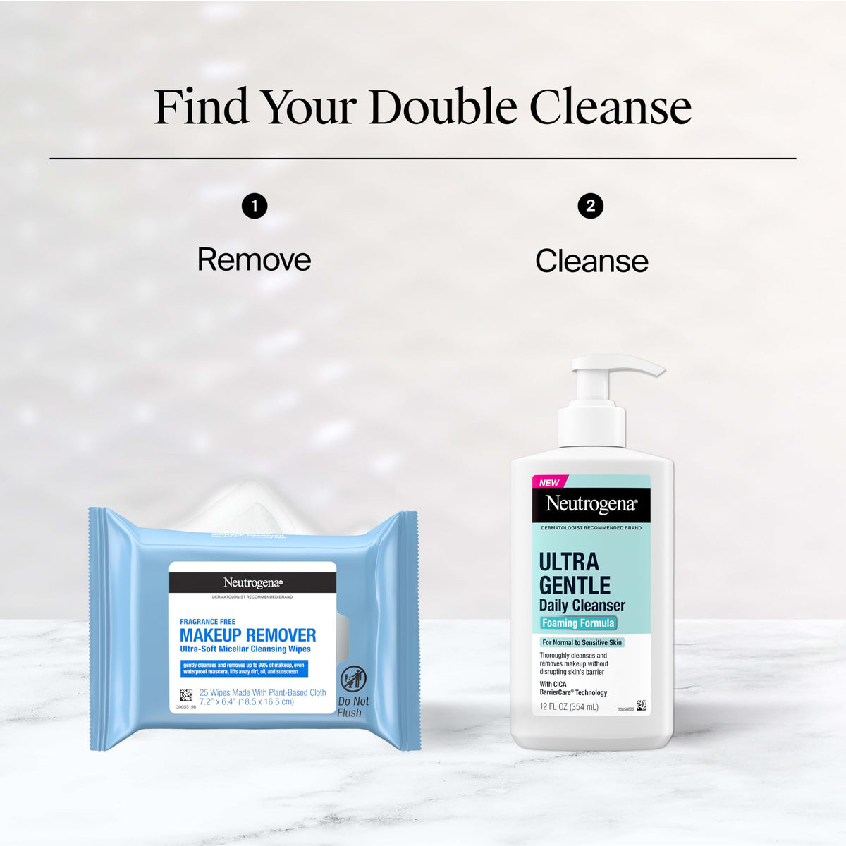 Neutrogena Makeup Remover Wipes used on skin