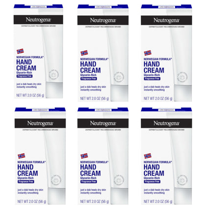 Neutrogena Norwegian Formula Hand Cream six 2 oz tubes front view