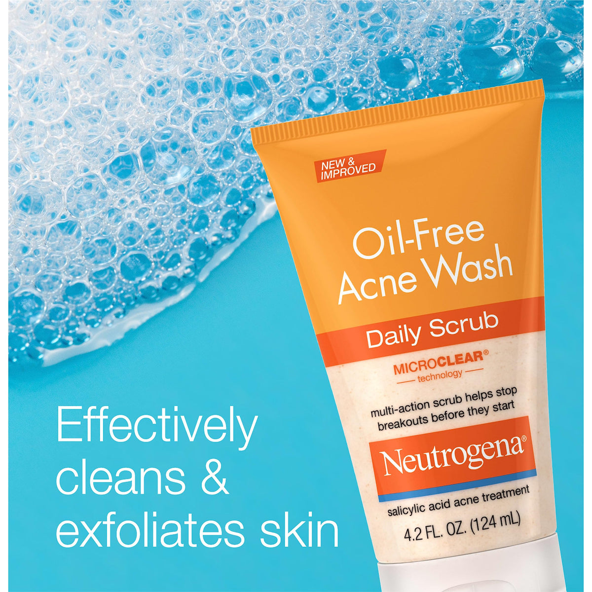 Neutrogena Oil-Free Acne Face Scrub 4.2 oz with fresh ingredients