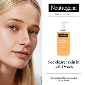 Neutrogena Oil-Free Acne Face Wash 9.1 fl. oz back view