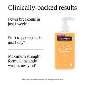 Neutrogena Oil Free Acne Face Wash packaging details