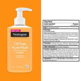 Neutrogena Oil Free Acne Face Wash product close-up