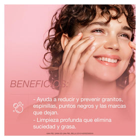Neutrogena Oil-Free Acne Wash Pink Grapefruit with grapefruit slices