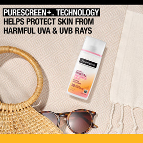 Neutrogena Purescreen+ Mineral Sunscreen Face SPF 30 with cap