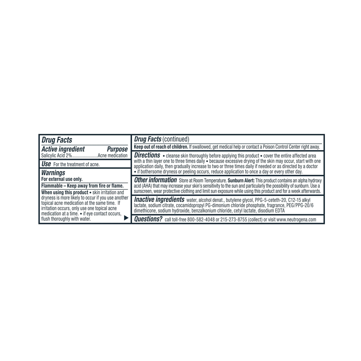 Neutrogena Rapid Clear Acne Pads side view of container