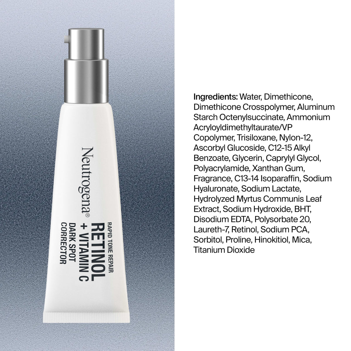 Neutrogena Rapid Tone Repair Face Serum ingredients list