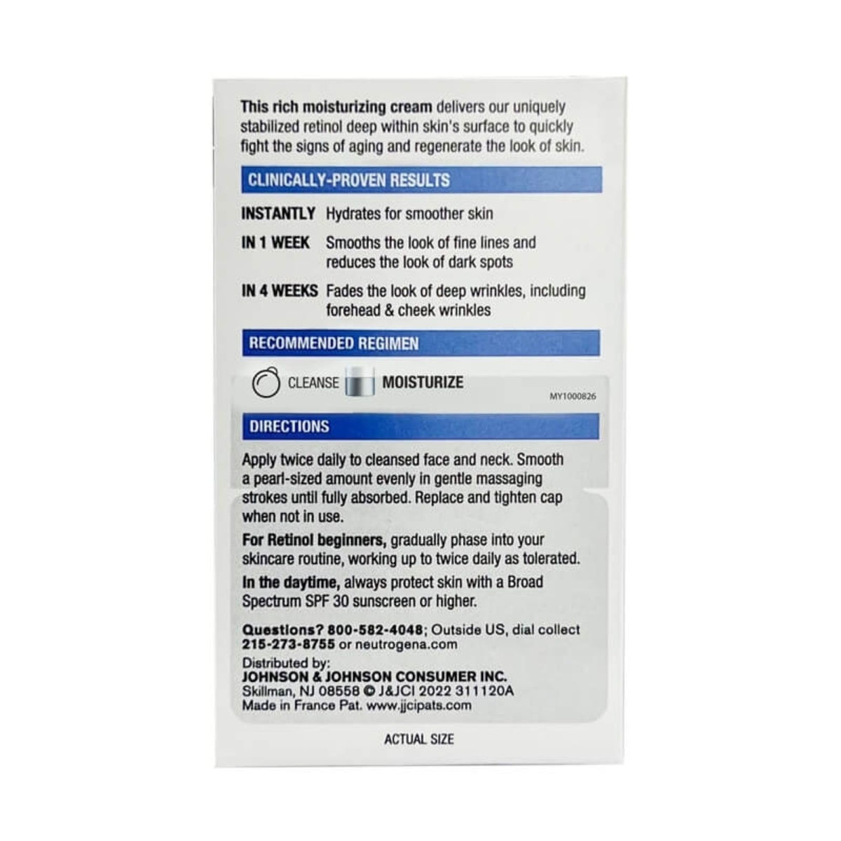 Neutrogena Rapid Wrinkle Repair Face Cream 1.7 oz jar with lid