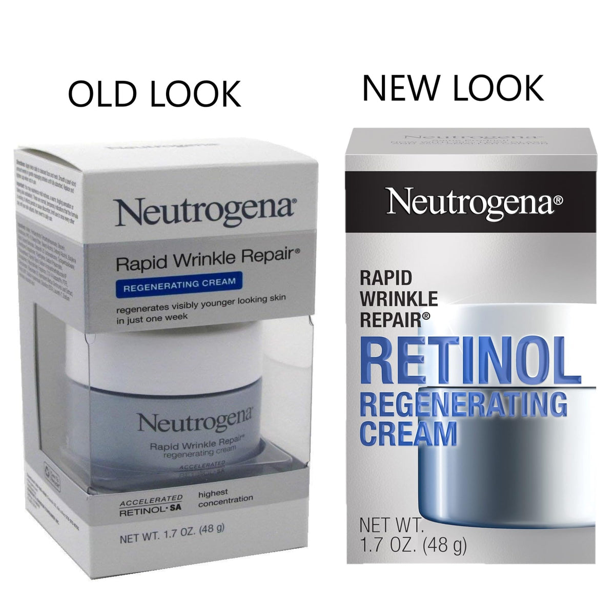 Neutrogena Rapid Wrinkle Repair Face Cream 1.7 oz side view