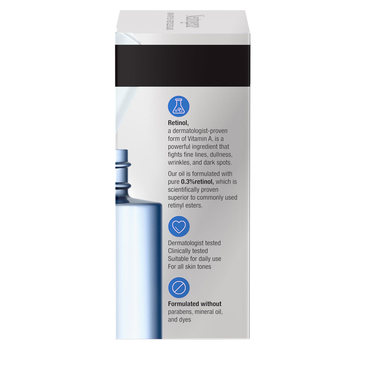 Neutrogena Rapid Wrinkle Repair Retinol Face Oil bottle with cap
