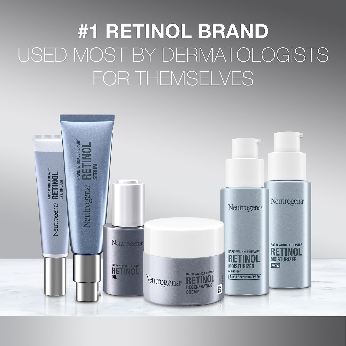 Neutrogena Rapid Wrinkle Repair Retinol Face Oil with skincare products