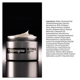 Neutrogena Retinol Regenerating Cream 1.7 oz jar with lifestyle background