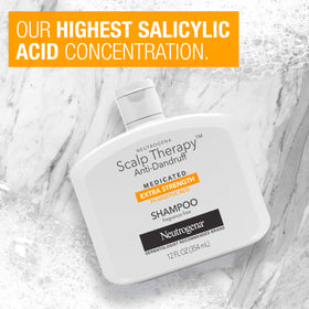 Neutrogena Scalp Therapy Anti-Dandruff Shampoo in bathroom setting