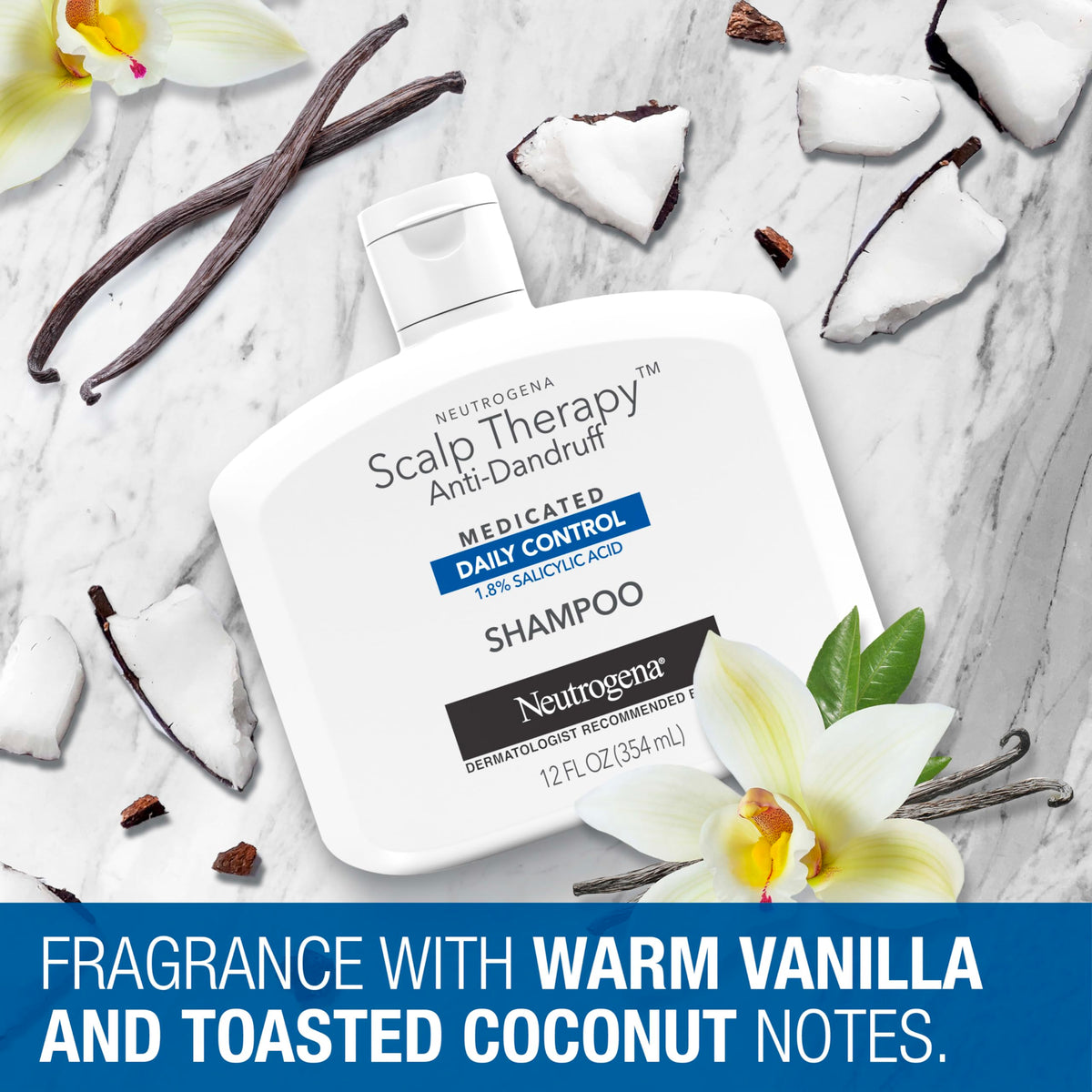Neutrogena Scalp Therapy Anti-Dandruff Shampoo lathering in hand