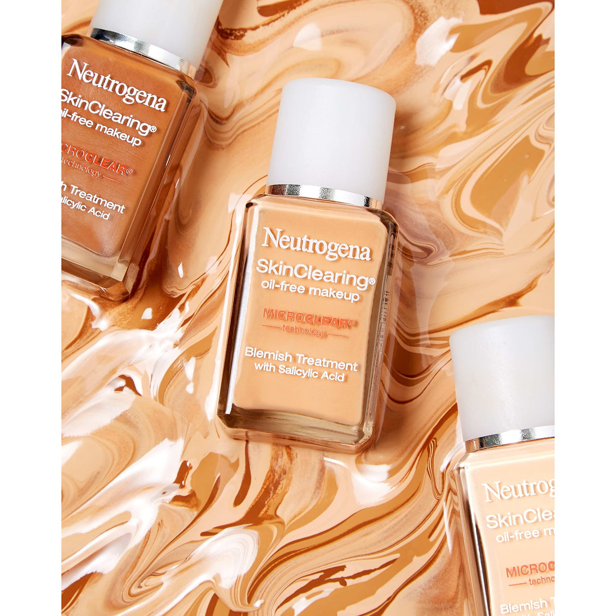 Neutrogena SkinClearing Liquid Foundation 30 Buff with applicator