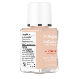 Neutrogena SkinClearing Liquid Foundation Soft Beige 50 texture on skin