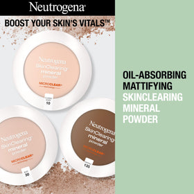 Neutrogena SkinClearing Powder compact opened showing powder