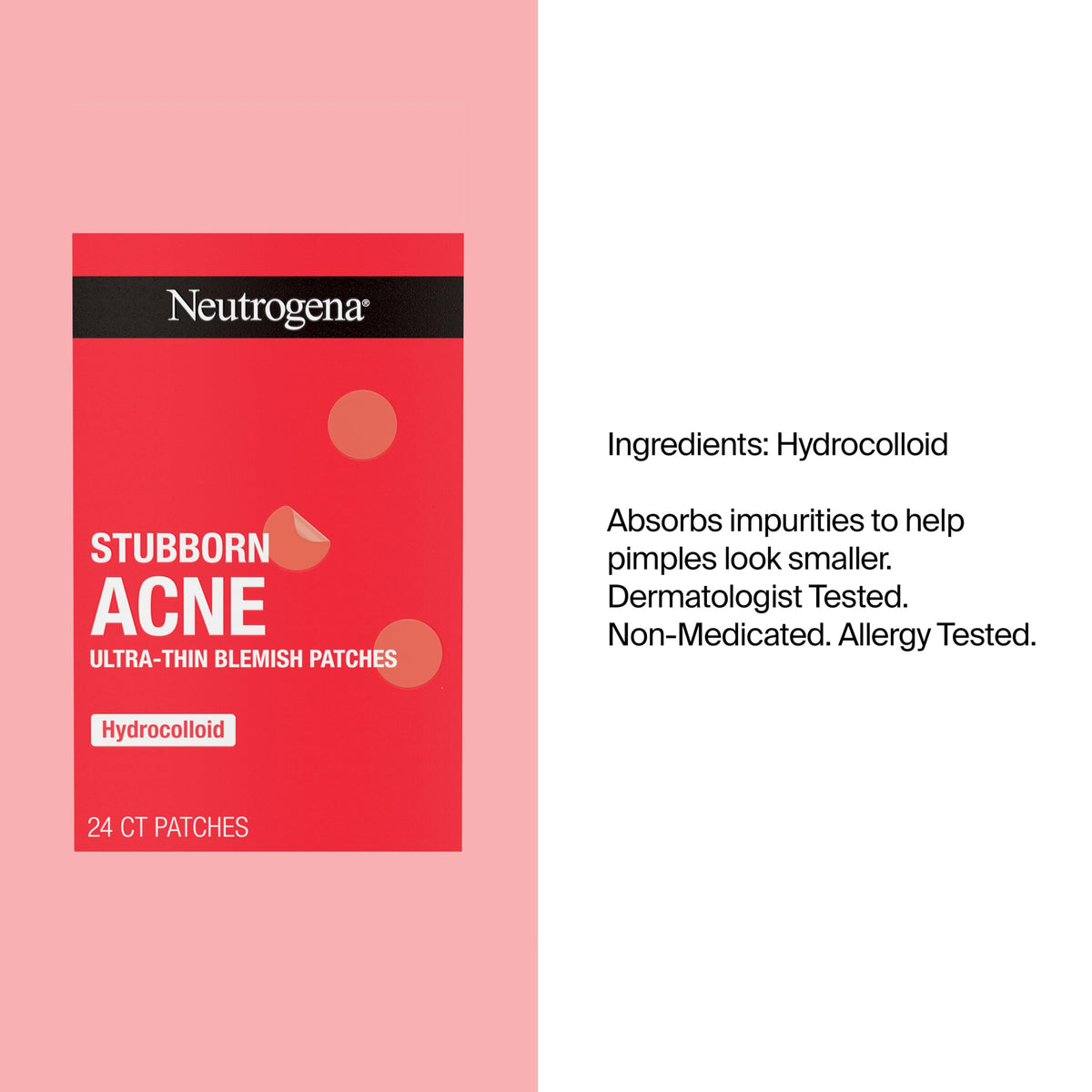 Neutrogena Stubborn Acne Patches in a bathroom setting