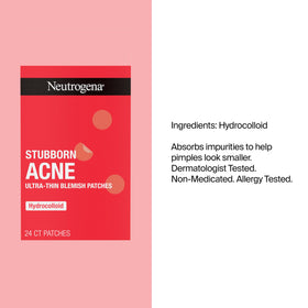 Neutrogena Stubborn Acne Patches in a bathroom setting