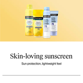 Neutrogena sunscreen spray being applied on skin