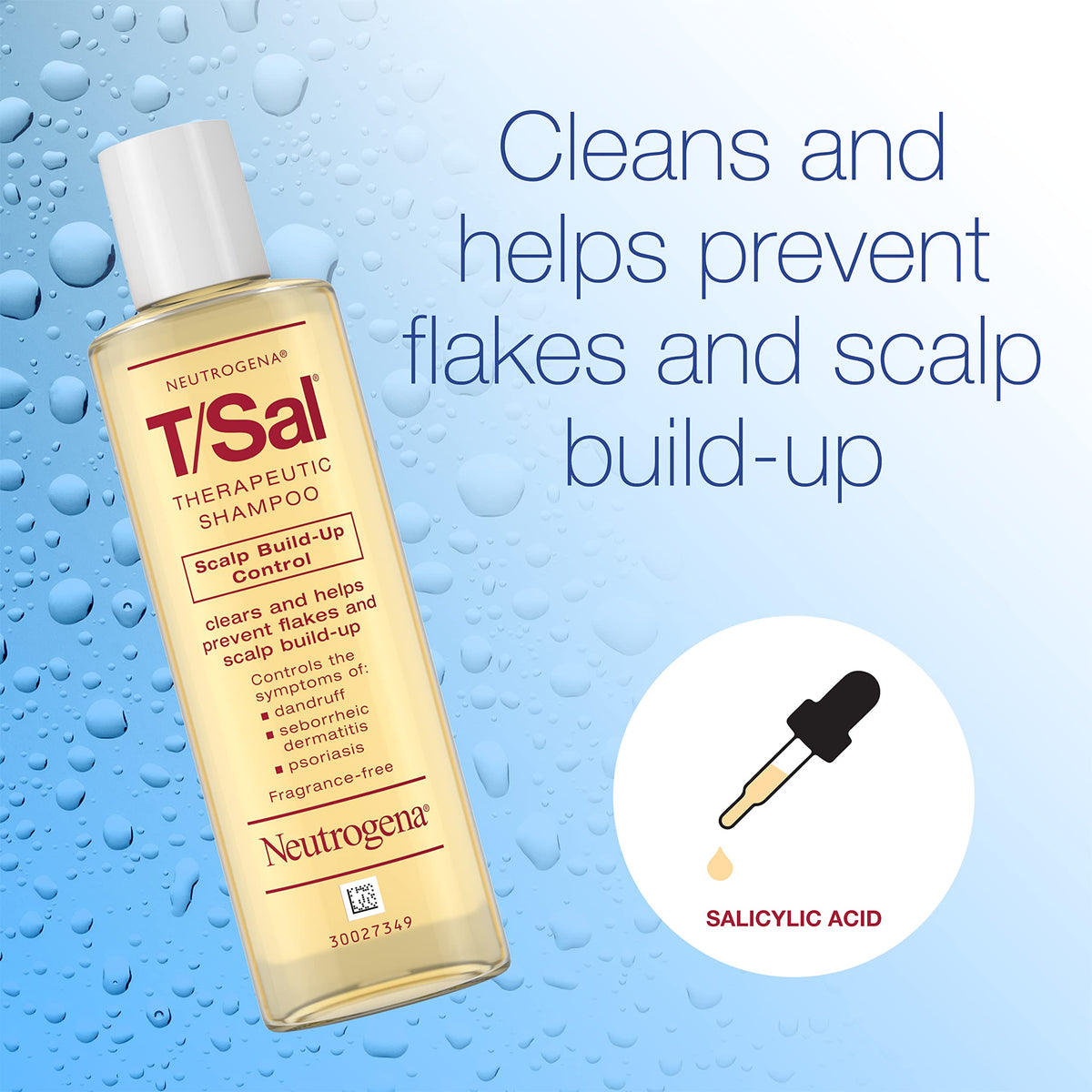 Neutrogena T/Sal Dandruff Shampoo in bathroom setting