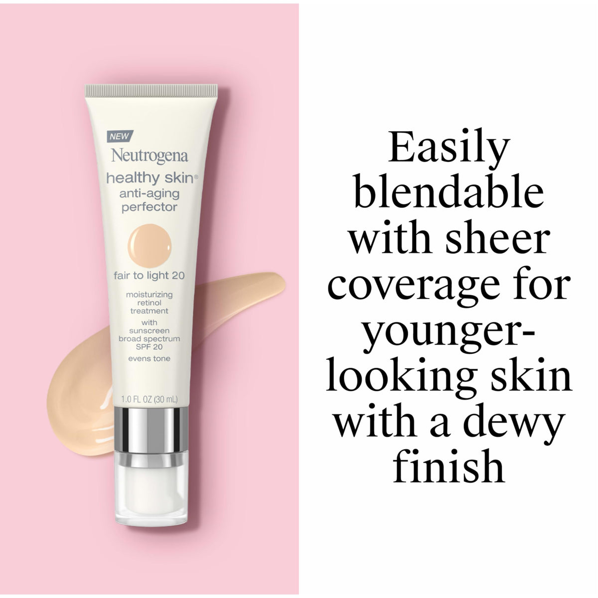 Neutrogena Tinted Facial Moisturizer 1 fl oz tube side view