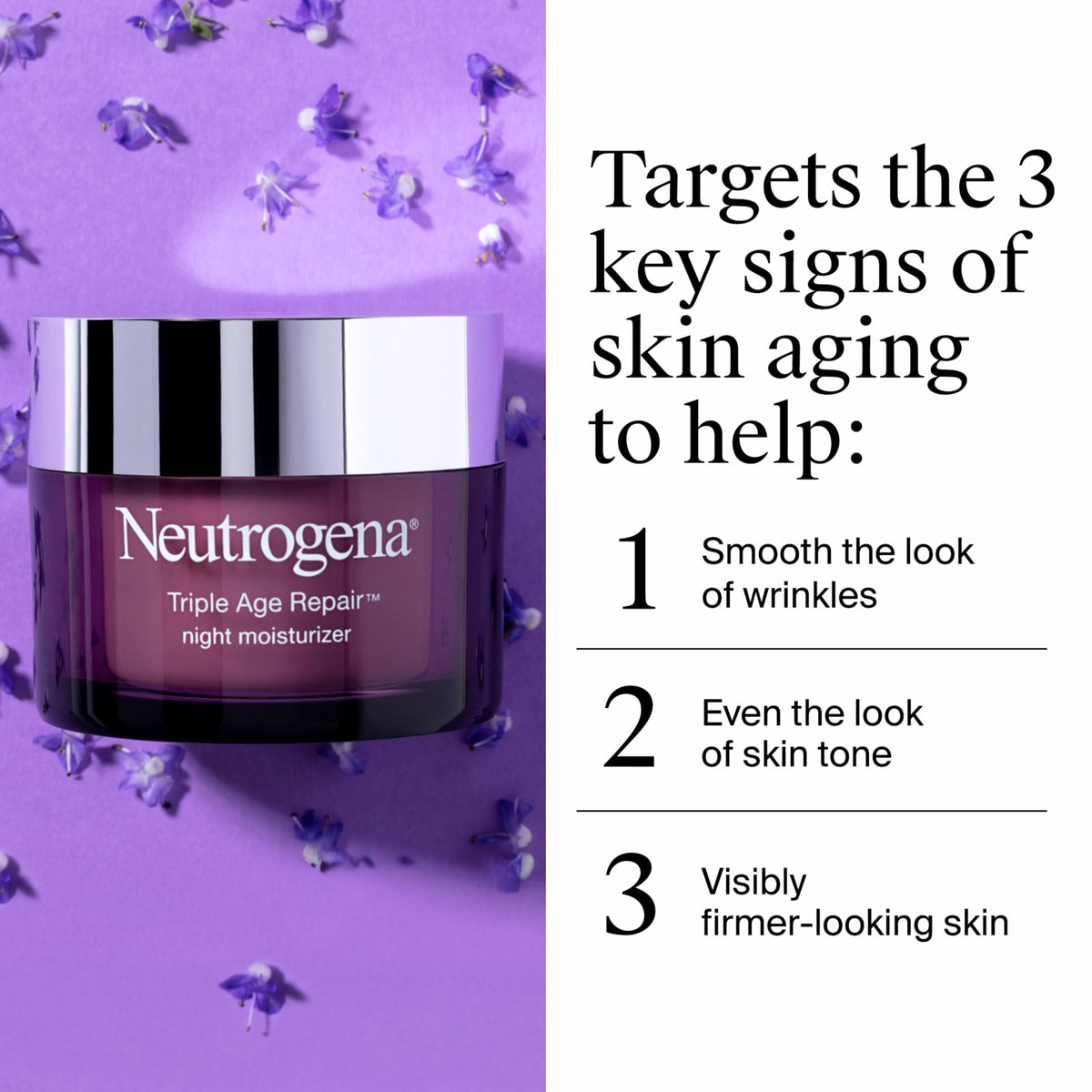 Neutrogena Triple Age Repair Night Face Moisturiser packaging