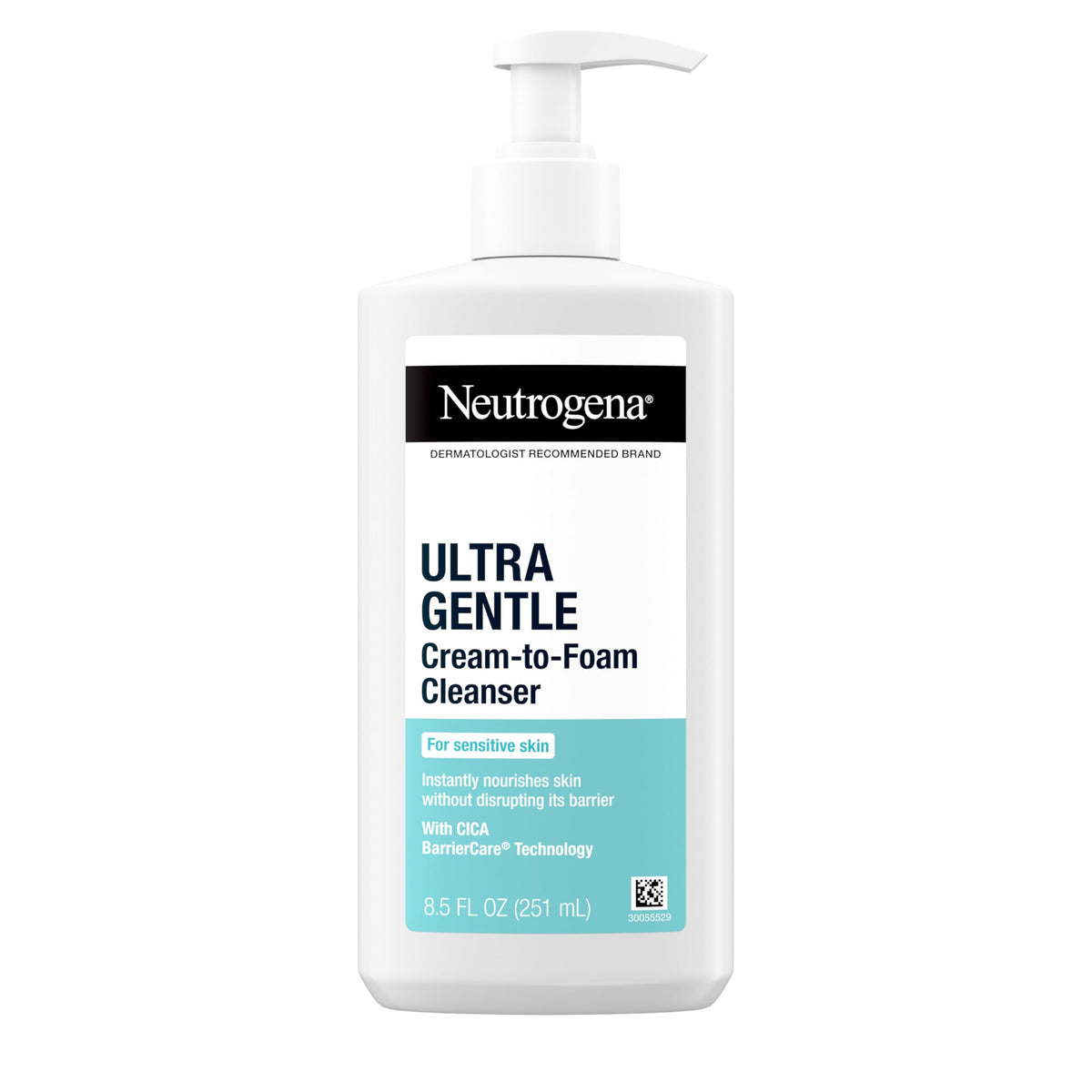 Neutrogena Ultra Gentle Cream-to-Foam Facial Cleanser front view