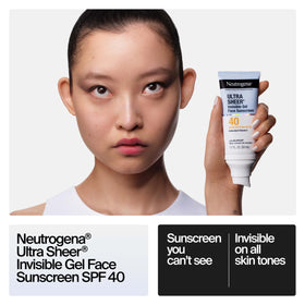 Neutrogena Ultra Sheer Invisible Gel Face Sunscreen back view