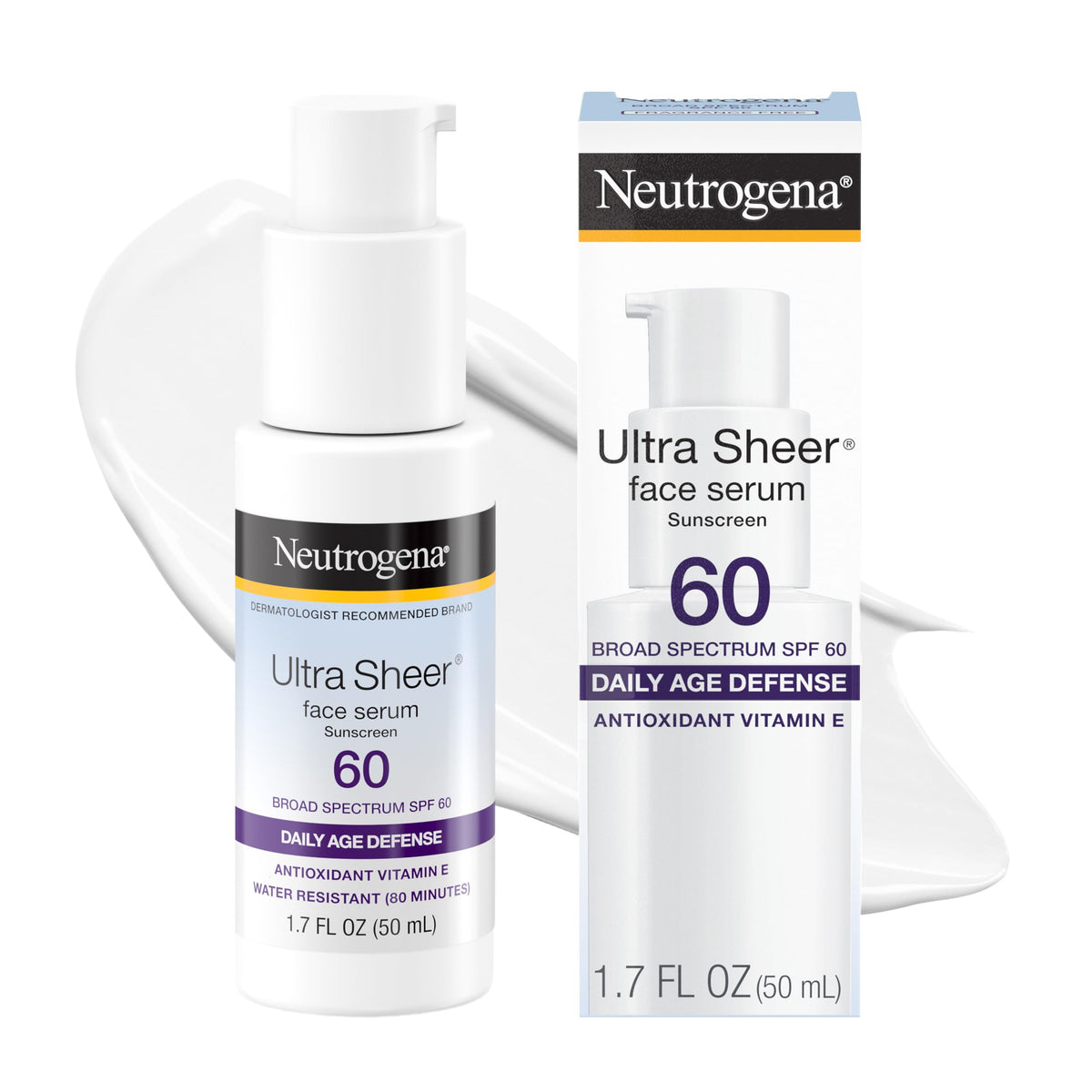 Neutrogena Ultra Sheer Sunscreen Serum SPF 60 front view