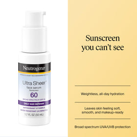 Neutrogena Ultra Sheer Sunscreen Serum SPF 60 packaging