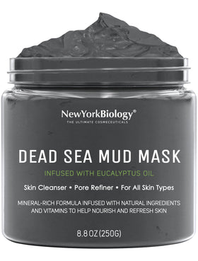 NEW YORK BIOLOGY Dead Sea Mud Mask front view with eucalyptus scent