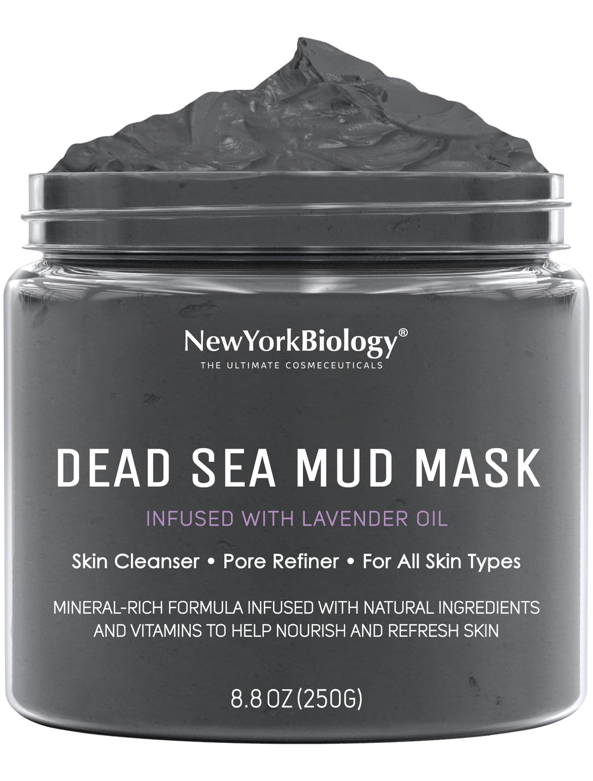 NEW YORK BIOLOGY Dead Sea Mud Mask Lavender 8.8 oz front view
