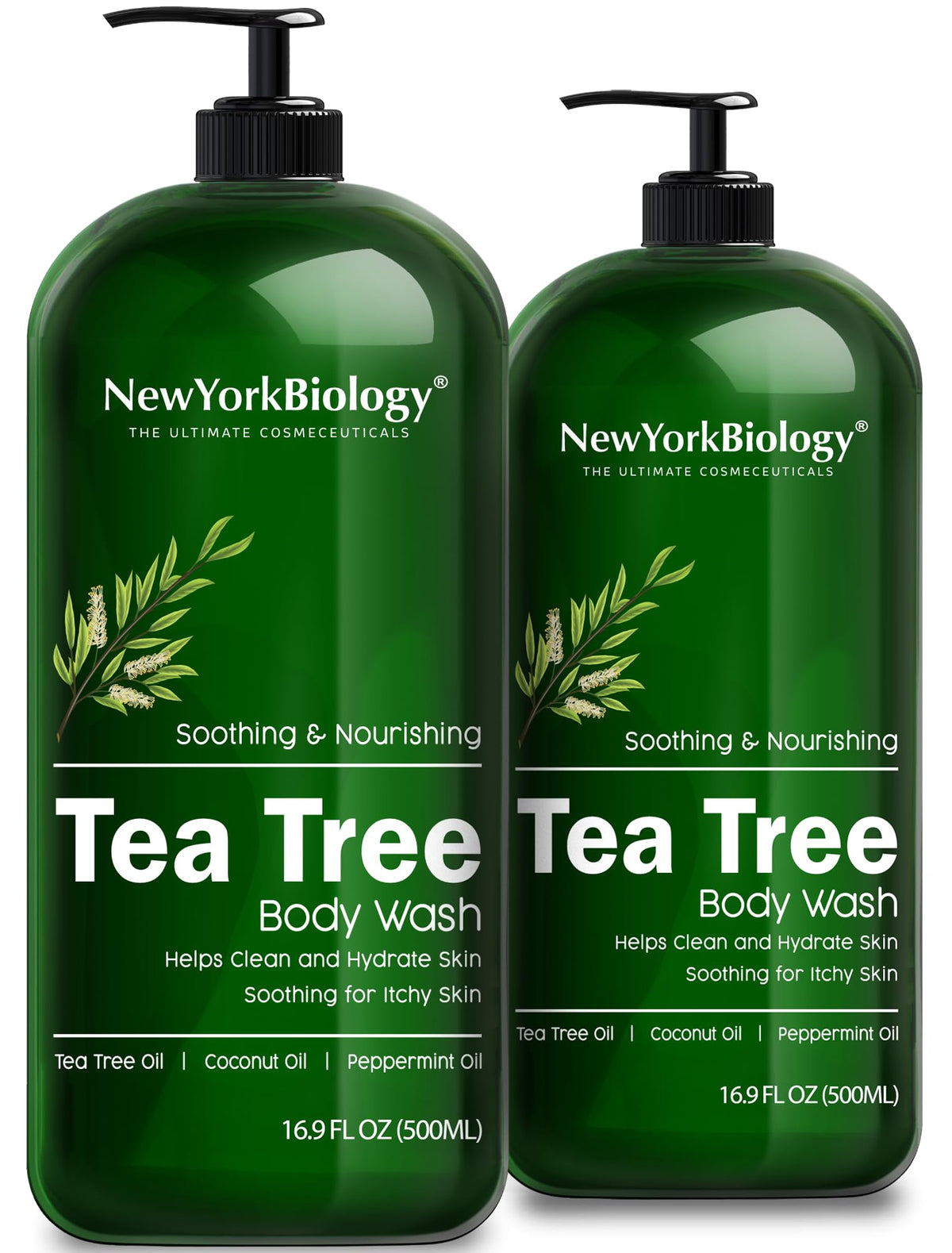NEW YORK BIOLOGY Tea Tree Body Wash front view 16.9 Fl Oz