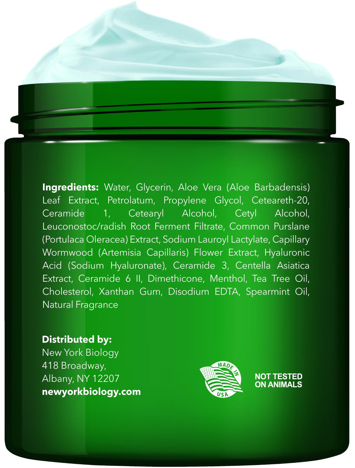 NEW YORK BIOLOGY Tea Tree Oil Foot Cream 8 oz back view