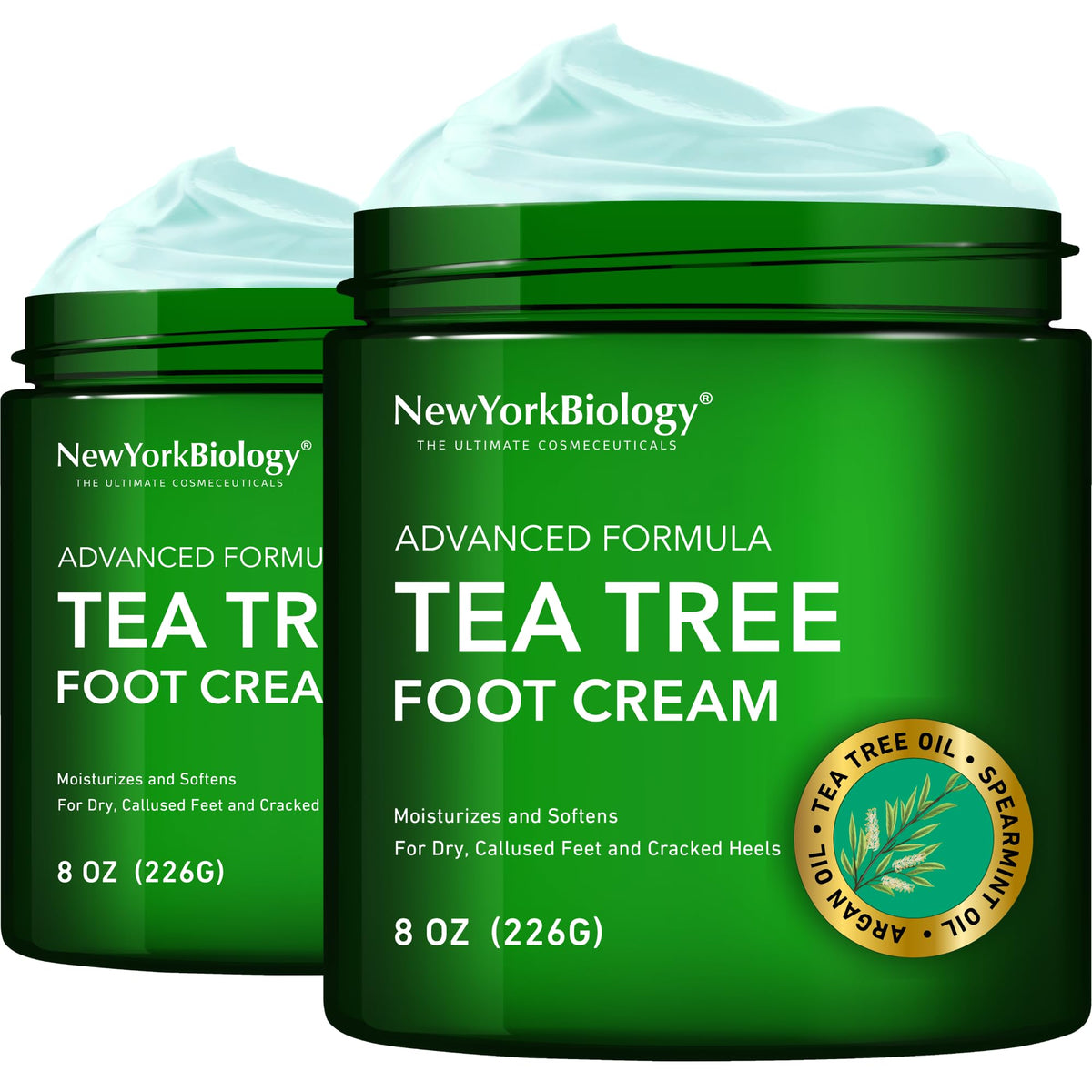 NEW YORK BIOLOGY Tea Tree Oil Foot Cream 8 oz front view