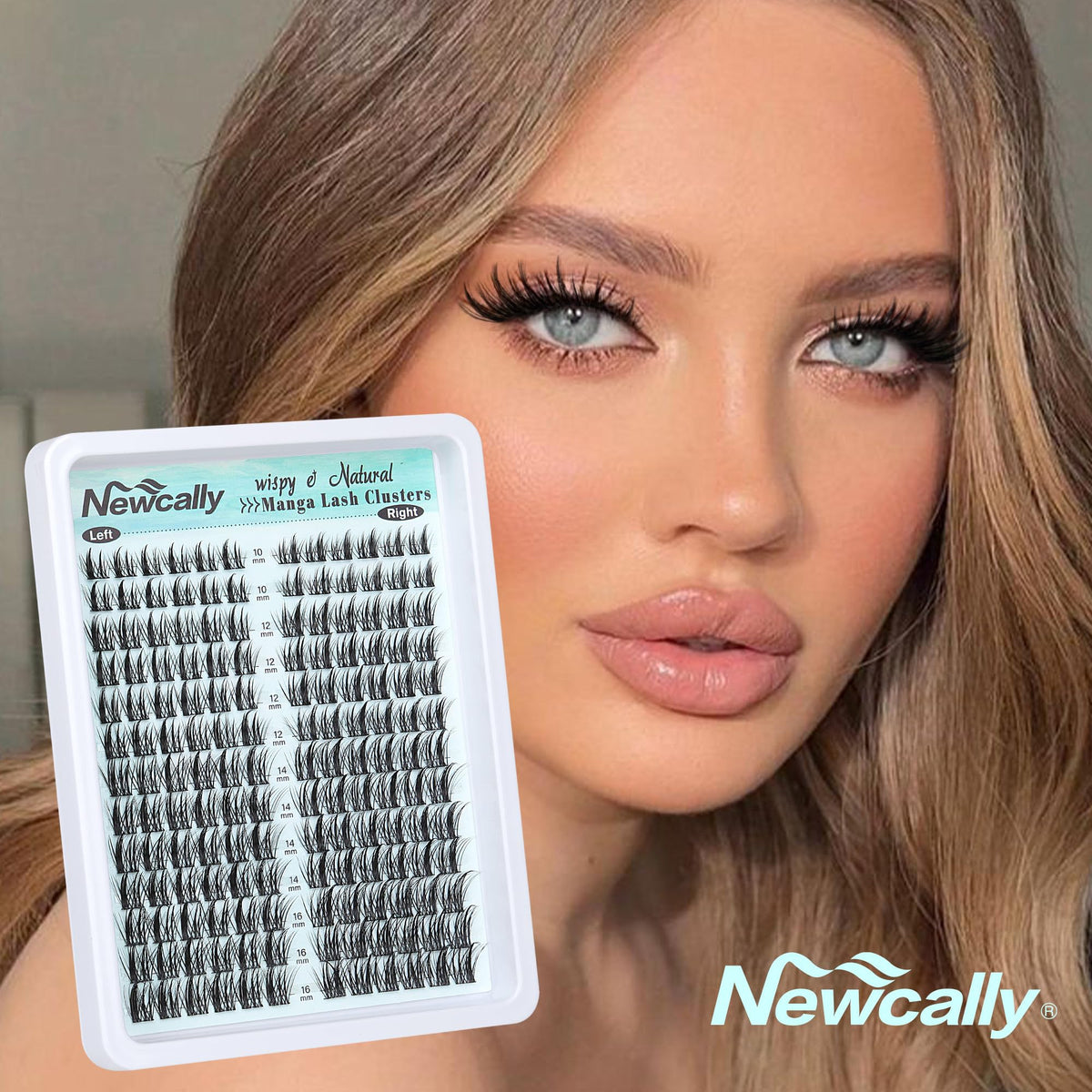 Newcally Cluster Lashes Kit with natural curl effect